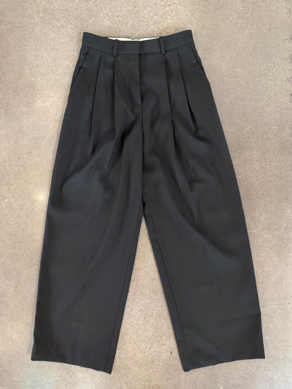 COS Relaxed Tailored Wool Wide Leg Trousers Size 6